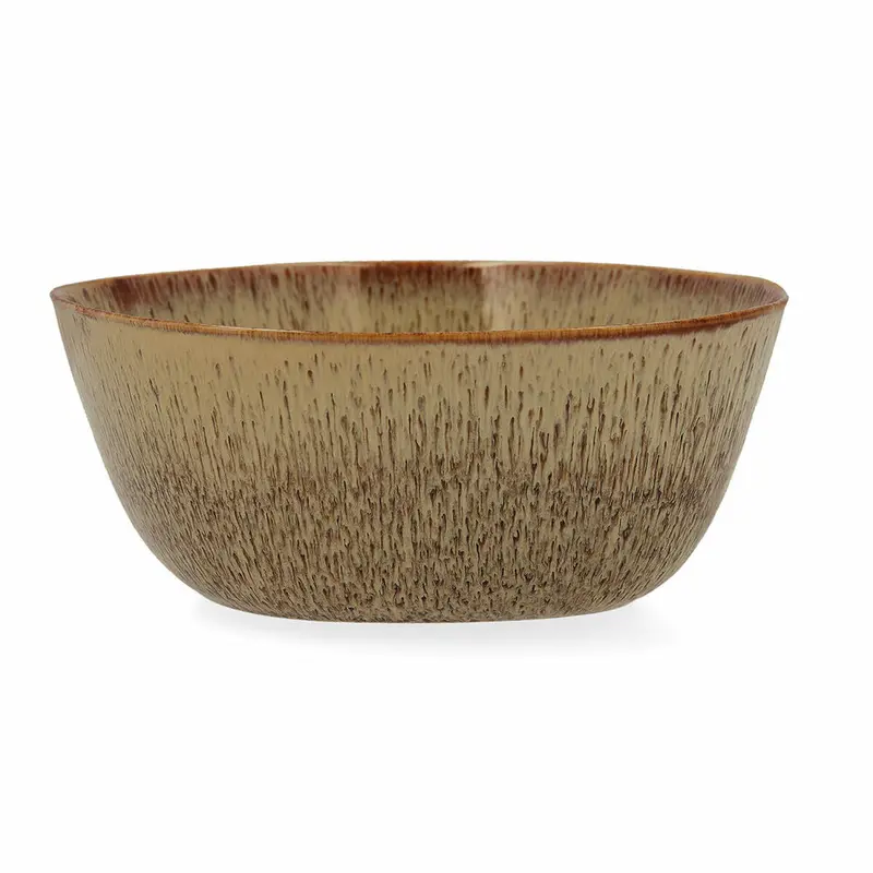 Salad Bowl Bidasoa Ikonic 20 X 19,5 X 8,5 Cm Ceramic Brown 3 Pieces (Pack 3X) 1