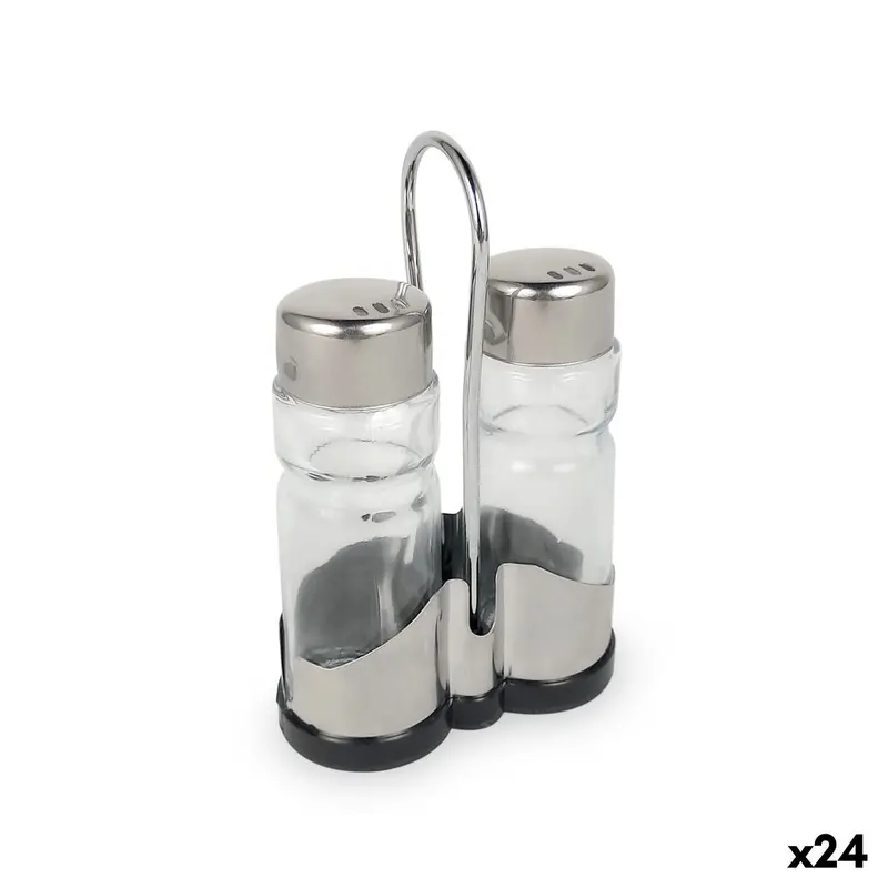 Salt Shaker With Lid My Bar Metal 47 Ml 2 Pieces (24 Units) 1