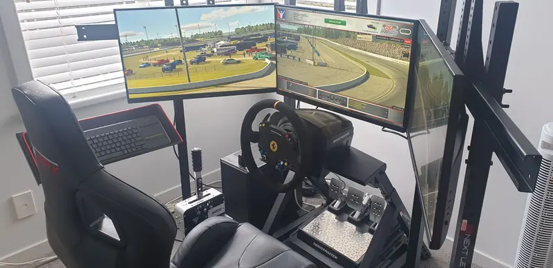 Samsung G5 32” Triple Monitor Sim Racing Bundle + Nlr Triple Stand 1