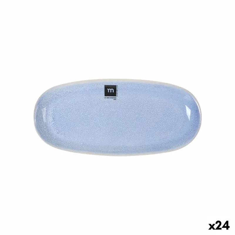 Serving Platter La Mediterránea Macarella Blue Oval 25 X 12 X 2,2 Cm (24 Units) 1