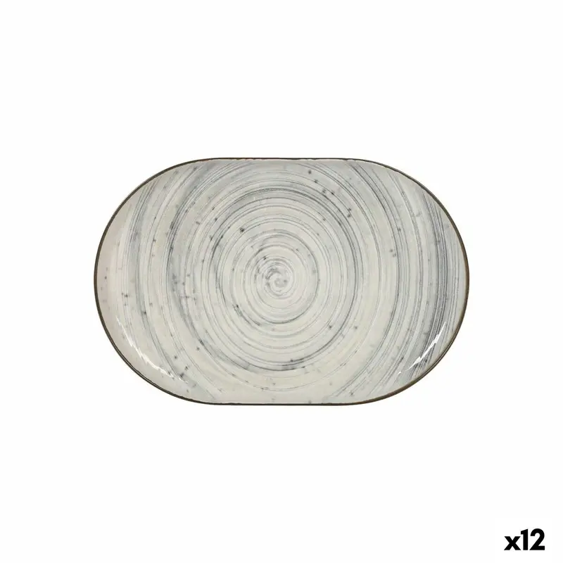 Serving Platter La Mediterránea Vortex Oval 30 X 20 X 2,5 Cm (12 Units) 1