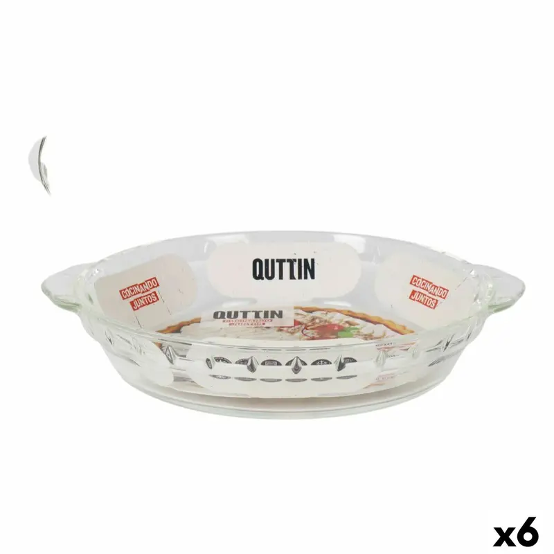 Serving Platter Quttin Quttin Glass 23,9 X 20,4 X 4,4 Cm (6 Units) 1