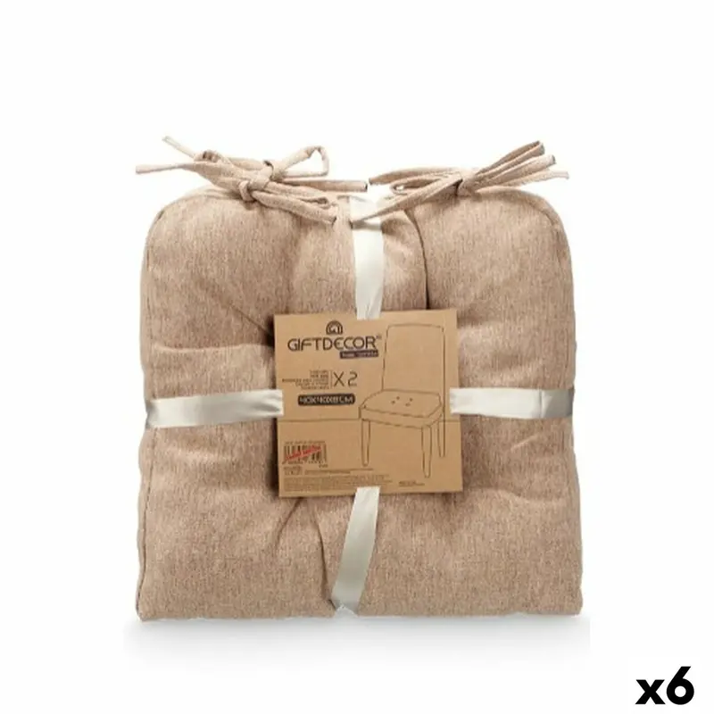 Set Of Cushions Gift Decor Brown 2 Pieces (6 Units) 1