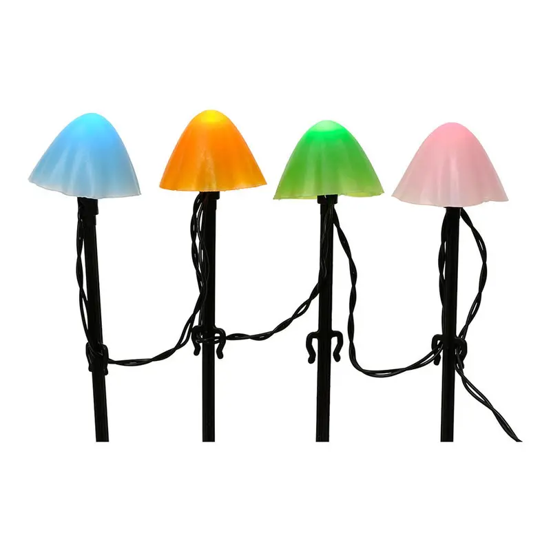 Set Of Led Garden Stakes Lumineo 491763 Mini Mushroom Multicolour (20 Units) 1