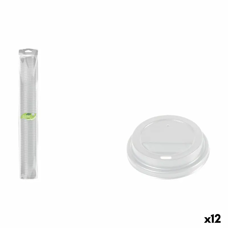 Set Of Lids For Glasses Algon 250 Ml 100 Pieces (12 Units) 1