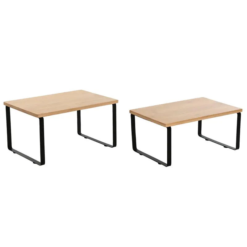 Shelves Home Esprit Metal Bamboo 30 X 19,5 X 15,5 Cm 2 Pieces 1