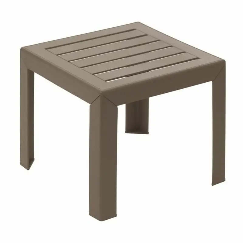 Side Table Grosfillex Taupe Resin Plastic 40 X 40 X 35 Cm 1
