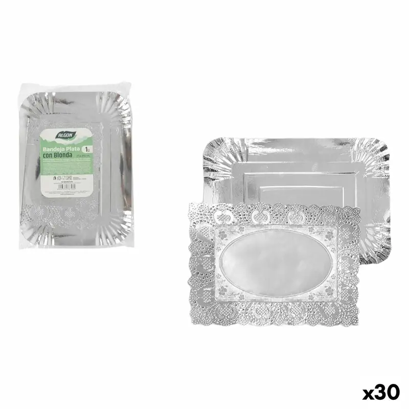Snack Tray Algon Rectangular 25 X 35 Cm (30 Units) 1