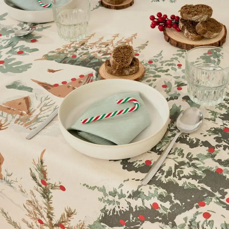 Stain-Proof Tablecloth Belum Christmas Deer Multicolour 1