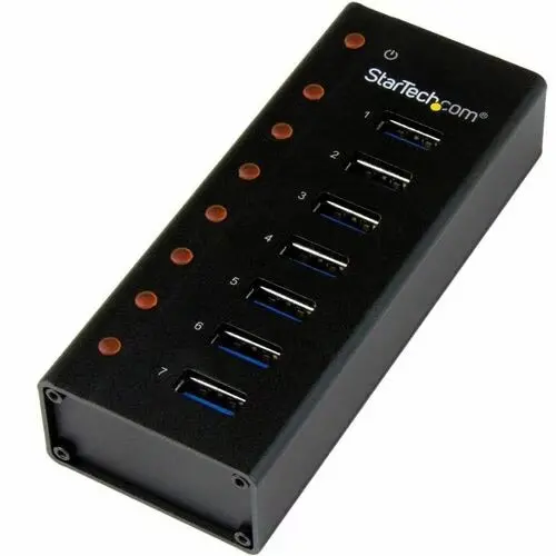 Startech.Com 7 Port Usb 3.0 Hub - 5Gbps - Desktop Or Wall-Mountable Metal Enclosure 1