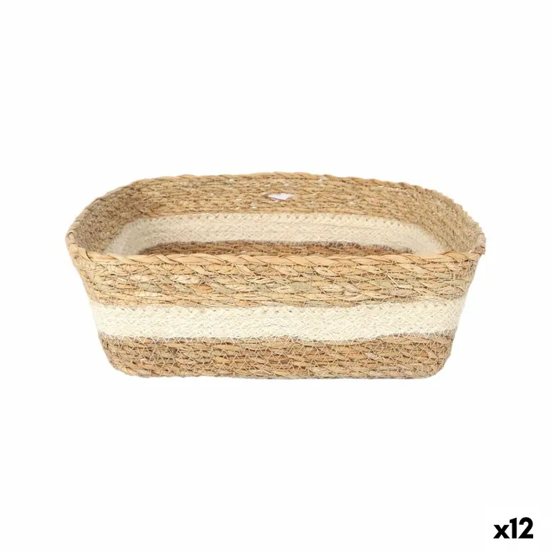 Storage Box Privilege Wicker Squared 22 X 22 X 8 Cm (12 Units) 1
