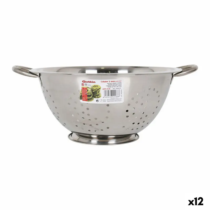 Strainer Privilege Quttin With Handles Stainless Steel (12 Units) (Ø 28,5 Cm) 1