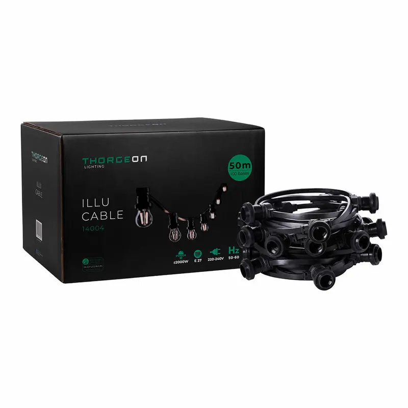 String Lights Thorgeon Black 2000 W 100 1