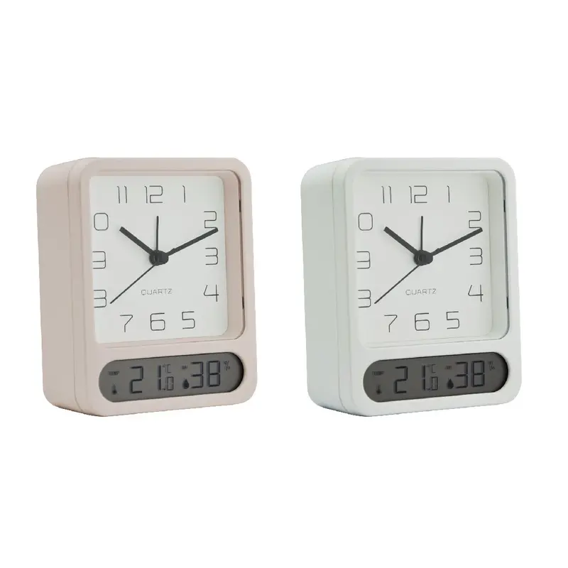 Table Clock Home Esprit White (2 Units) 1