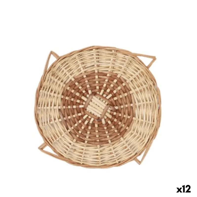 Table Mat Privilege Brown Wicker Ø 30 Cm (12 Units) 1
