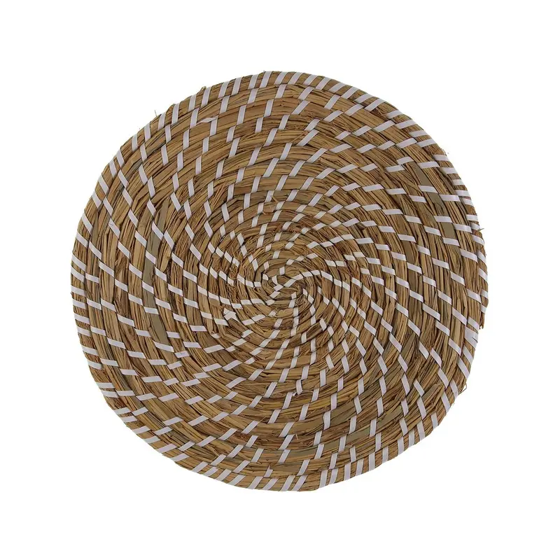 Table Mat Versa White Textile Water Hyacinth 38 Cm 1