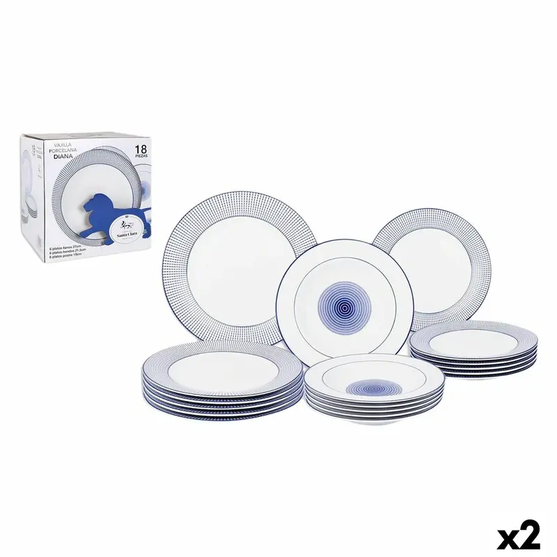Tableware Santa Clara Diana Circular (2 Units) 1
