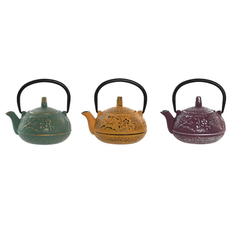 Teapot Home Esprit Yellow Green Lilac Stainless Steel Iron 300 Ml (3 Units) 1