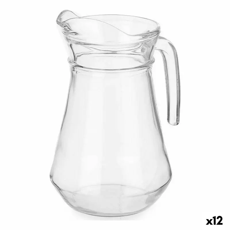 Transparent Glass Jug Vivalto J-34 Transparent Glass 1 L (12 Units) 1