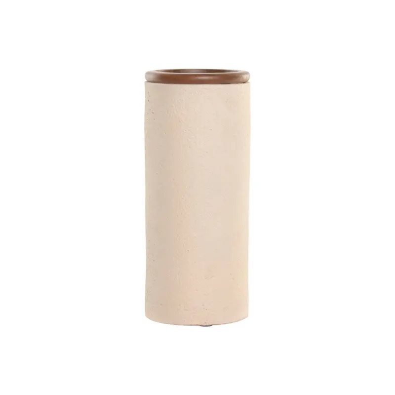 Vase Home Esprit Brown Beige Terracotta Mango Wood 16 X 16 X 40 Cm 1