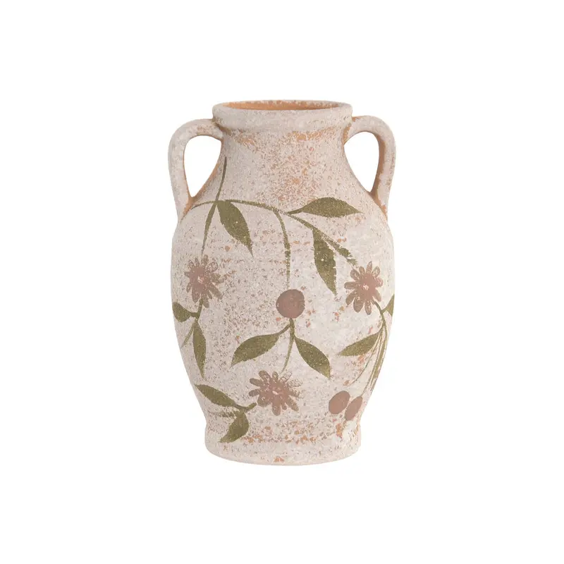 Vase Home Esprit Brown Ceramic Flowers Shabby Chic 16 X 16 X 25 Cm 1