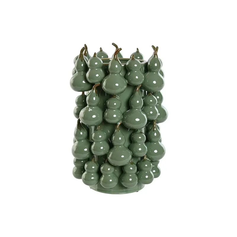 Vase Home Esprit Green Stoneware Tropical 25 X 25 X 30 Cm 1