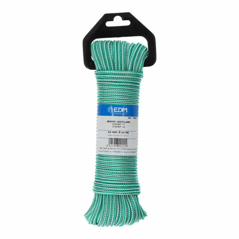 Washing Line Edm 87912 White Green Polypropylene 4,5 Mm X 25 M Braiding 1