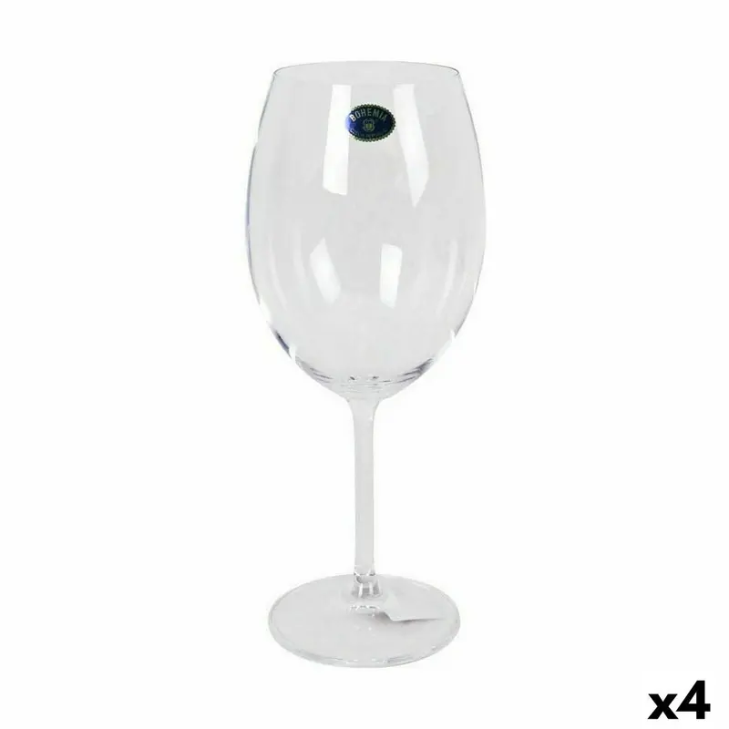 Wine Glass Set Bohemia Crystal Clara 580 Ml Wine 6 Pieces (4 Units) 1
