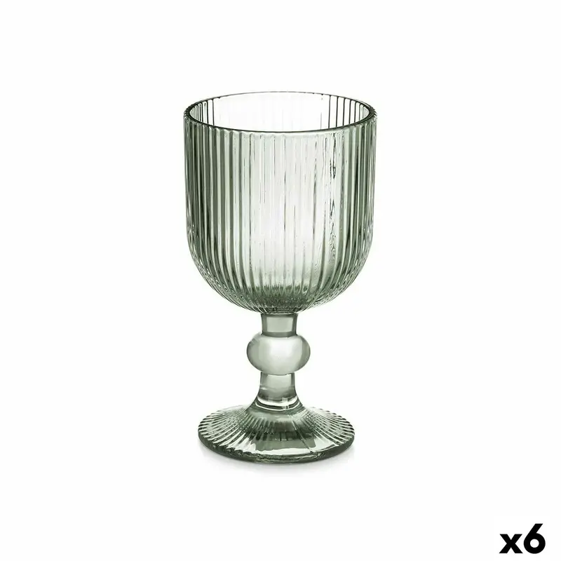 Wine Glass Vivalto Green Glass 260 Ml (6 Units) 1