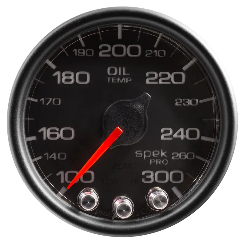 Autometer Stepper Motor Oil Temperature Gauge – 2-1/16", 300°F Range, Peak/Warn Function 1