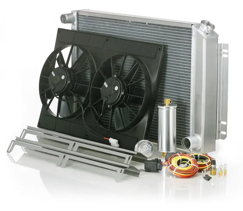 Be Cool 81264 Factory-Fit Polished Radiator Module For 1970–1974 Dodge E-Body 6.1L Hemi (Standard Transmission) 1