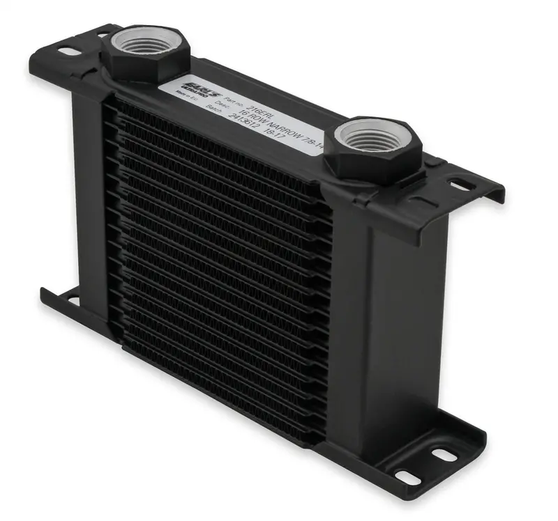 Earl’S Ultrapro 10-Row Black Oil Cooler – -10An O-Ring Female Fitting, Narrow Profile 1