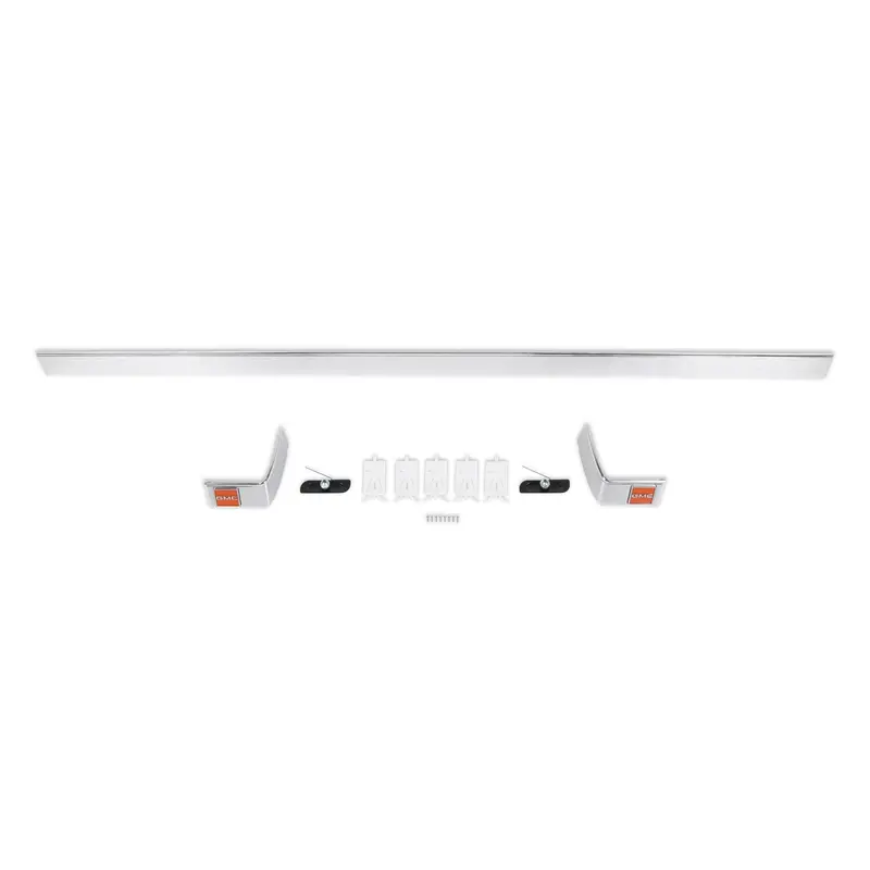 Holley 04-533 Holley Classic Truck Cab Molding; Rear; 3 Pcs.; Silver; Brushed Aluminum; 1