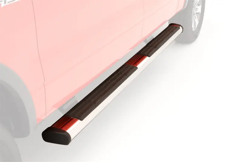 Lund 6" Oval Nerf Bars – Chrome-Finished, 87" Length With Mounting Brackets 1