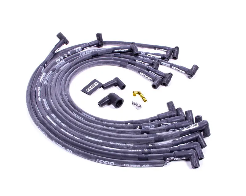 Moroso 73817 Ultra 40 Black High-Performance Spark Plug Wire Set 1
