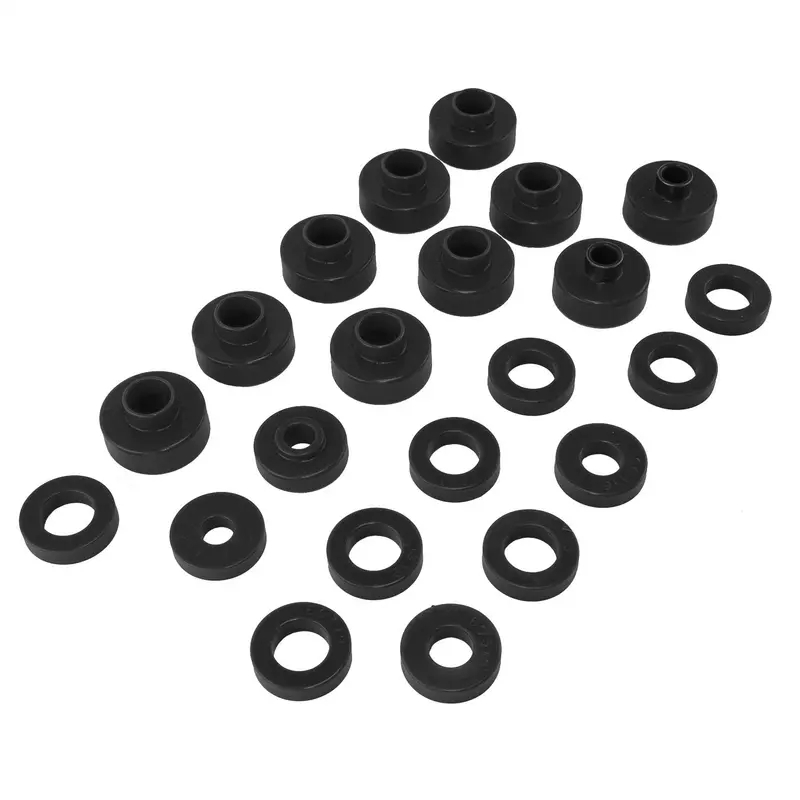 Rugged Ridge 1-102Bl Black Polyurethane Body Mount Kit (22-Piece) 1
