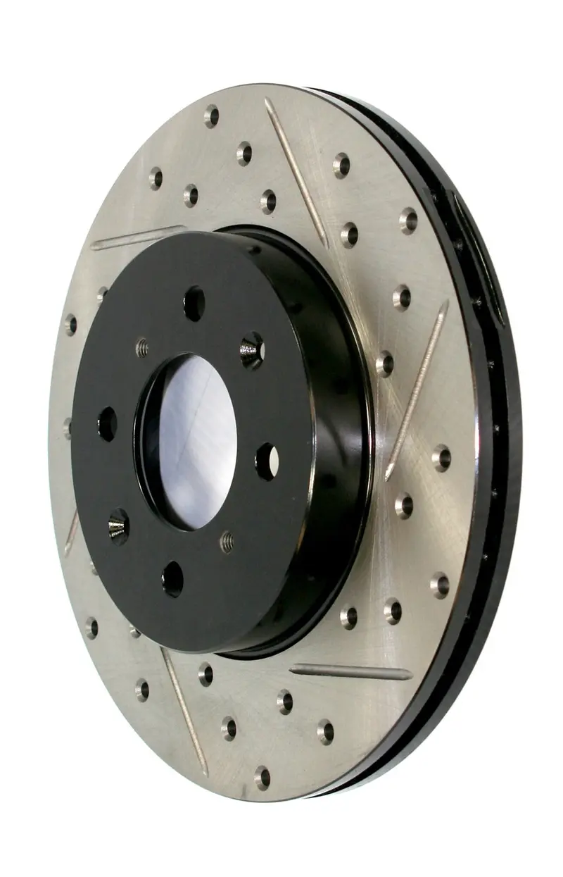 Stoptech 127.35046L Front Left Sport Drilled & Slotted Brake Rotor 1