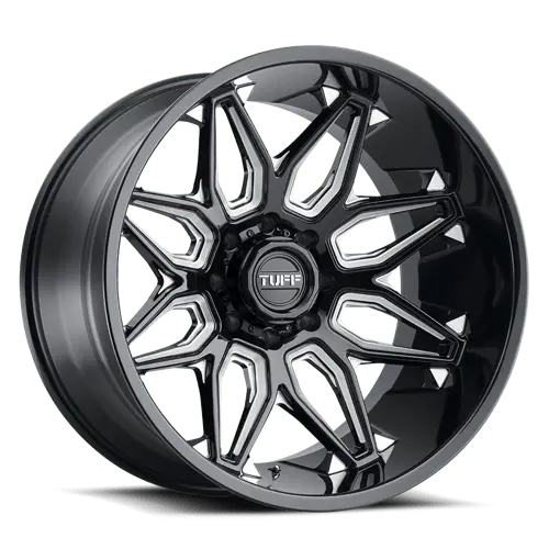 Tuff Tut3B 26X14 Inch Forged Wheel – 6X5.5 Bolt Pattern, Gloss Black/Milled Face, -72Mm Offset 1